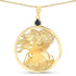 0.27 Carat Genuine Blue Sapphire .925 Sterling Silver Pendant by Bids.com