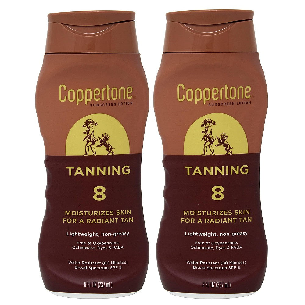 Coppertone Tanning Defend &amp; Glow Sunscreen With Vitamin E Lotion SPF 8, 8 Fluid Ounces by Pasteur Pharmacy