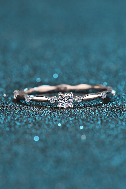 Sparkala™ 925 Sterling Silver Rhodium-Plated Beaded Ring by Sparkala