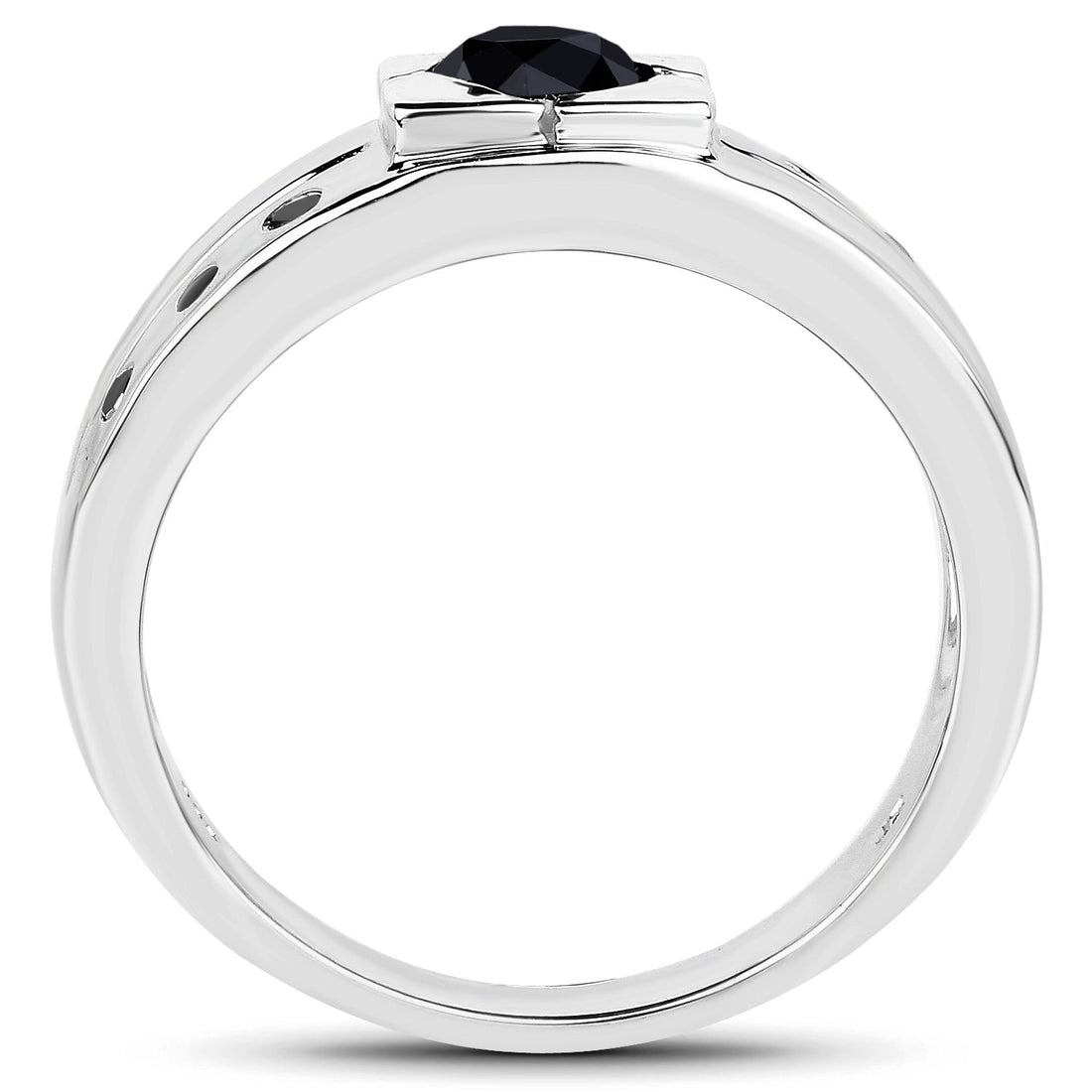 0.56 Carat Genuine Black Diamond .925 Sterling Silver Ring by Bids.com