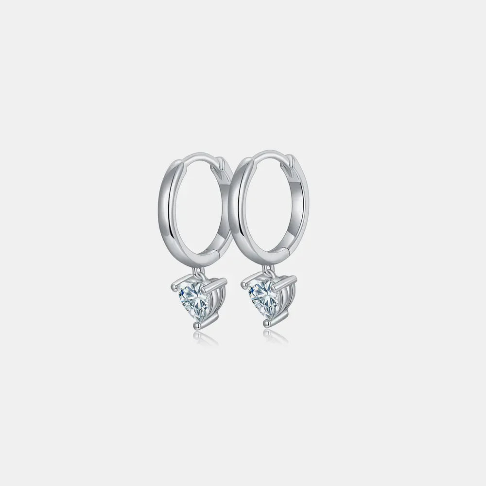 1 Carat Sparkala™ 925 Sterling Silver Heart Earrings by Sparkala