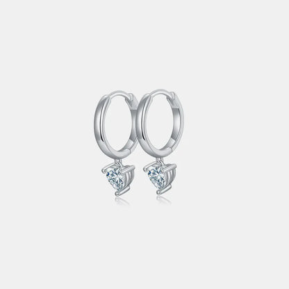 1 Carat Sparkala™ 925 Sterling Silver Heart Earrings by Sparkala