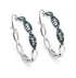 0.52 Carat Genuine Blue Diamond & White Diamond .925 Sterling Silver Earrings by Bids.com