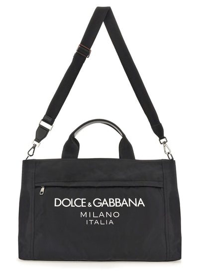 Dolce &amp; Gabbana Men Borsone In Nylon Con Logo by Luosophy