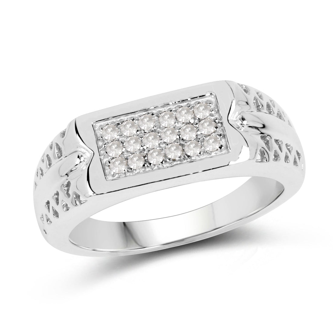 0.27 Carat Genuine White Diamond .925 Sterling Silver Ring by Bids.com