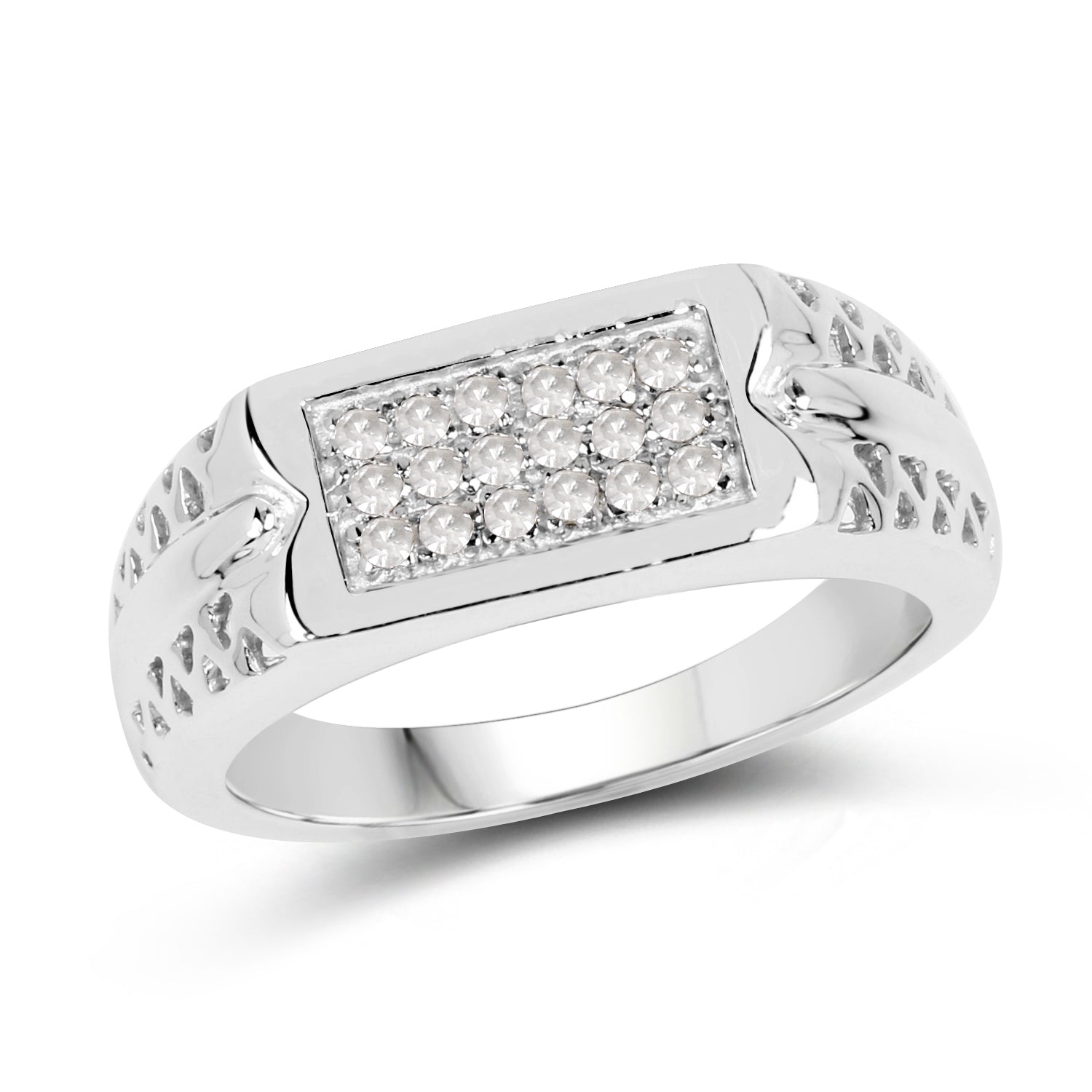 0.27 Carat Genuine White Diamond .925 Sterling Silver Ring by Bids.com