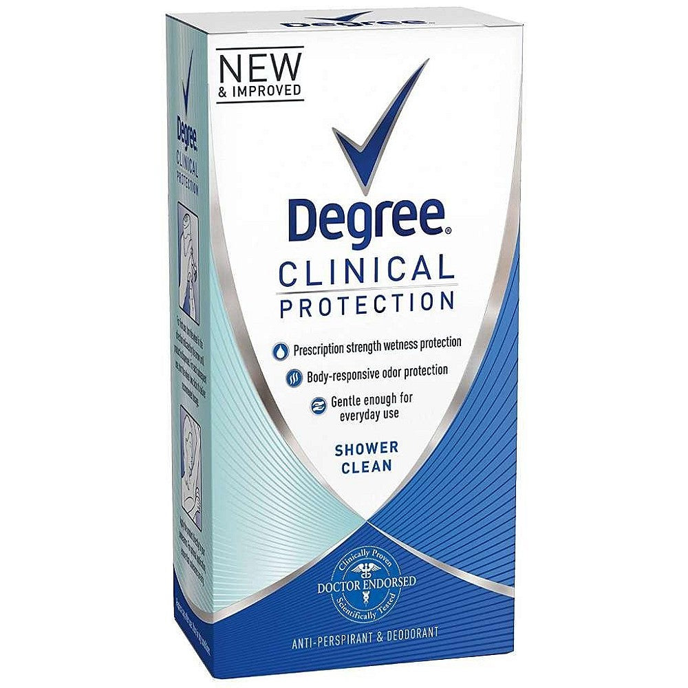 Degree Women Clinical Protection Antiperspirant Deodorant, Shower Clean, 72-Hour, 1.7 oz by Pasteur Pharmacy