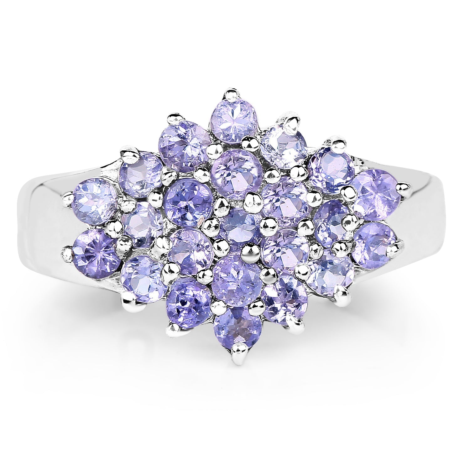 1.61 Carat Genuine Tanzanite .925 Sterling Silver Ring by Bids.com