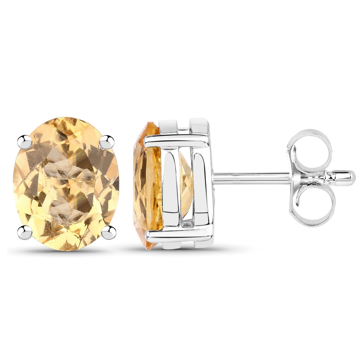 5.00 Carat Genuine Citrine .925 Sterling Silver Earrings  DestGlow