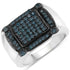 0.81 Carat Genuine Blue Diamond .925 Sterling Silver Ring by Bids.com