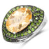 6.11 Carat Genuine Citrine and Chrome Diopside .925 Sterling Silver Ring by Bids.com