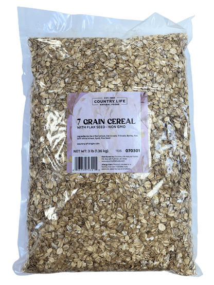 7-Grain Cereal w/ Flaxseed, Non GMO by Country Life Natural Foods