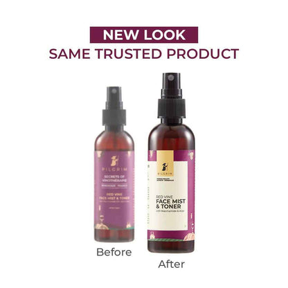 Pilgrim Red Vine Face Mist &amp; Toner Spray with Vitamin B3 and Aloe, For Anti Ageing, Glowing Skin