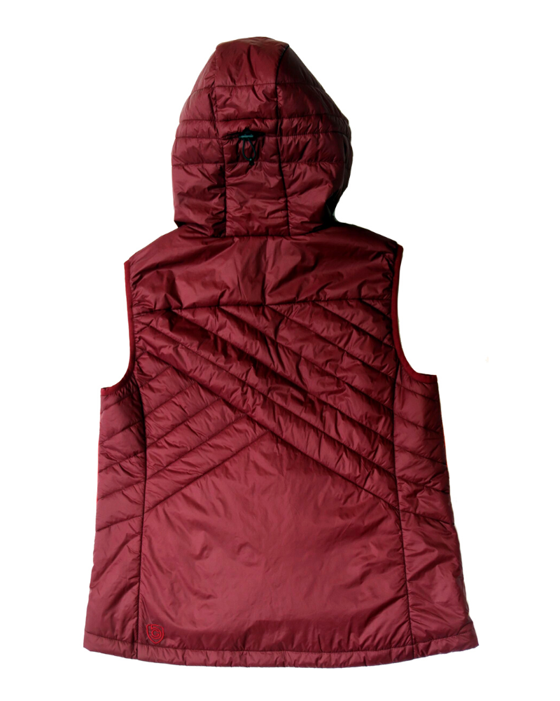 Powerstripe Eco-Friendly Down Hooded Vest by Goal Five