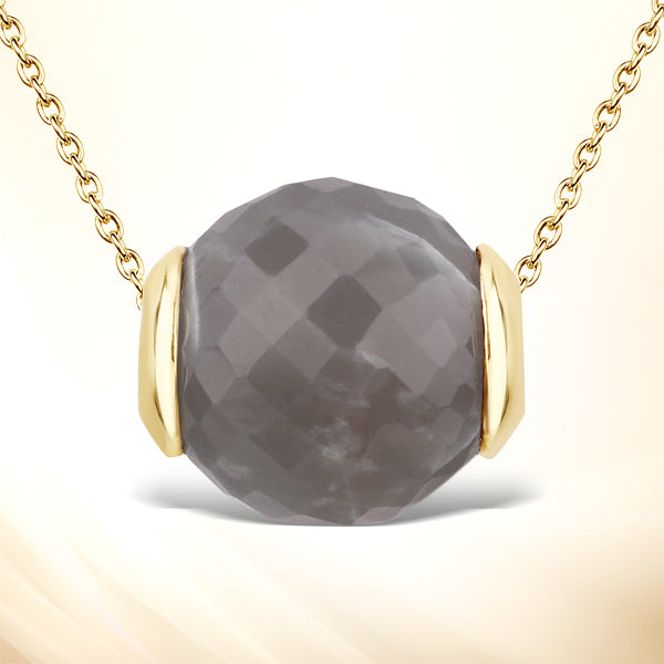 16.79 Carat Genuine Grey Moonstone .925 Sterling Silver Pendant by Bids.com