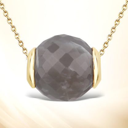 16.79 Carat Genuine Grey Moonstone .925 Sterling Silver Pendant by Bids.com