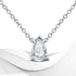 14K White Gold 1/2 Cttw Lab Grown Pear Shape Solitaire Diamond Pendent 18" Necklace (F-G Color, VS2-SI1 Clarity) by Bids.com
