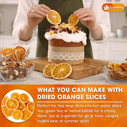 Premium Dried Orange Slices 6oz – Natural Dehydrated Citrus Wheels for Tea, Cocktails, Baking, Holiday Decorations, Potpourri, and Crafts. by FreshDrinkUS - Natural and Premium Herbal Tea