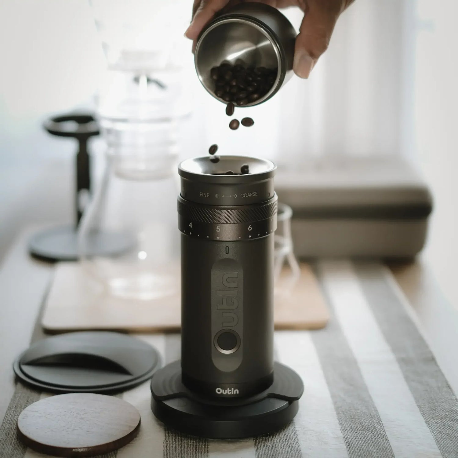 OutIn Fino Portable Electric Coffee Grinder by OutIn