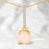 0.53 Carat Genuine Ethiopian Opal and White Diamond 10K Yellow Gold Pendant  DestGlow