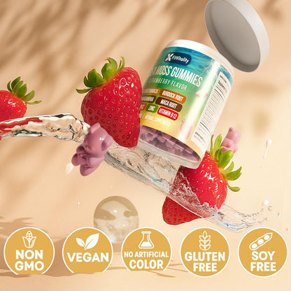 Sea Moss Gummies | Strawberry Flavor Vegan Gummies | Extra Rich 9-in-1 Formulation with Irish Sea Moss, Elderberry, Bladderwrack, Burdock, Ashwagandha, Maca, Zinc, B12 | Energy &amp; Immune Support by FreshDrinkUS - Natural and Premium Herbal Tea