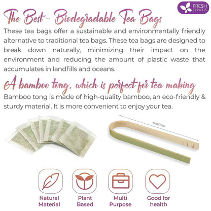 Premium Ginger Tulsi Tea Bags | Hand-made Blend of Ginger and Tulsi Holy Basil Leaves