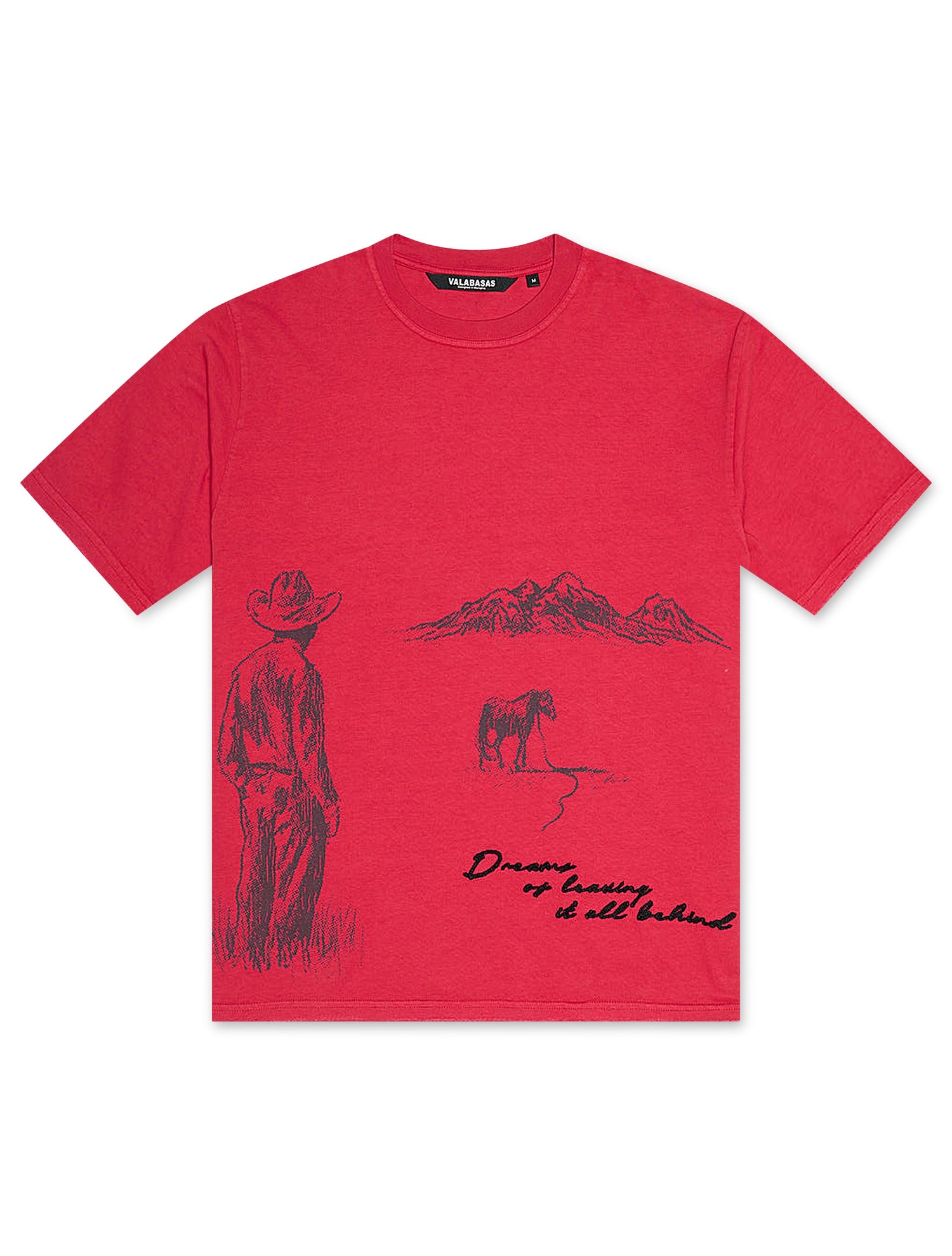 Valabasas Valley Visions Tee - Red by Denim Exchange
