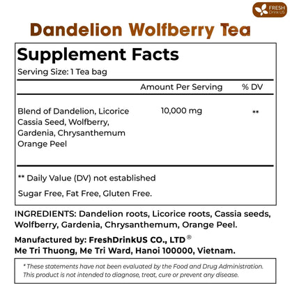 Dandelion Wolfberry Tea, 7 Herbal Ingredients