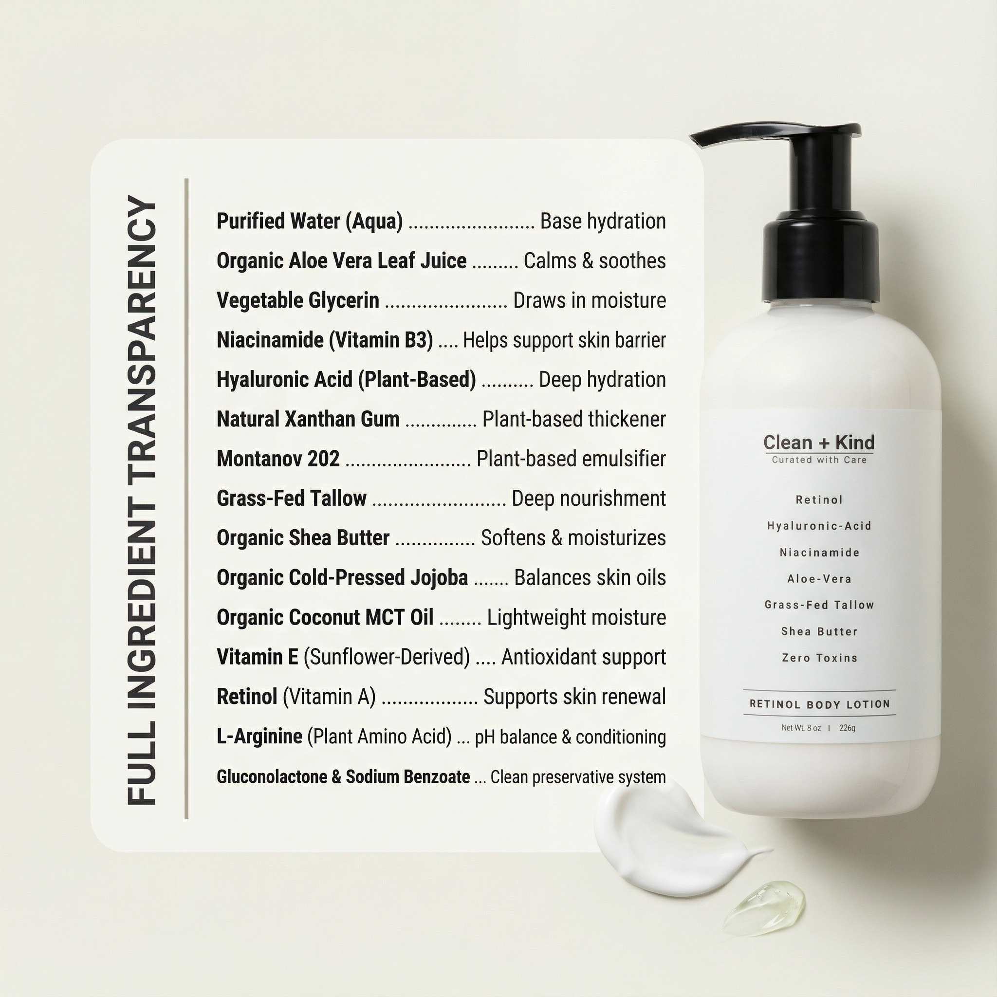 Retinol Lotion by Clean + Kind