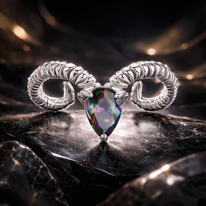 925 Sterling Silver Ring with Transparent Glass - Stylish E | 0.2cm Width for Women  DestGlow