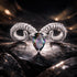 925 Sterling Silver Ring with Transparent Glass - Stylish E | 0.2cm Width for Women  DestGlow