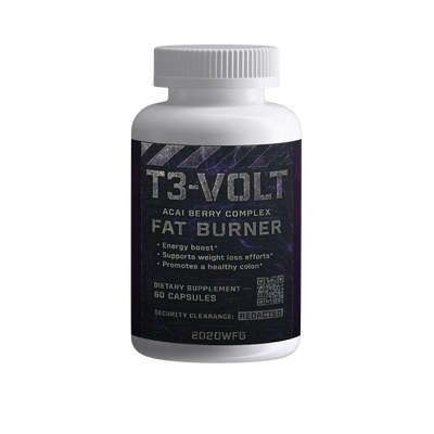 T3-VOLT: Metabolic Efficiency Catalyst | 60 Capsules – Acai Berry, Iodine & Kelp for Healthy Thyroid Function & Energy