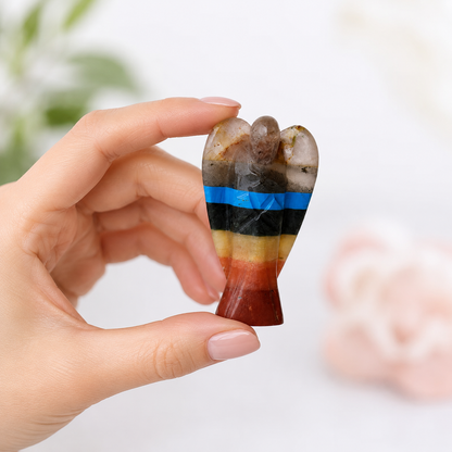 Bonded Chakra Crystal Angel Pocket Guardian  DestGlow