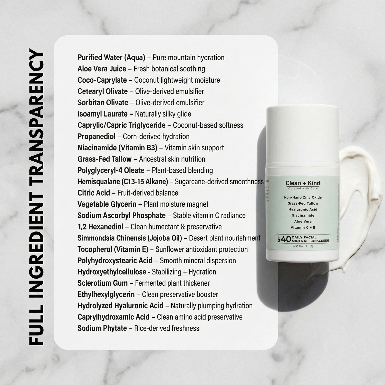 Daily Moisturizing Sunscreen - SPF 35 by Clean + Kind