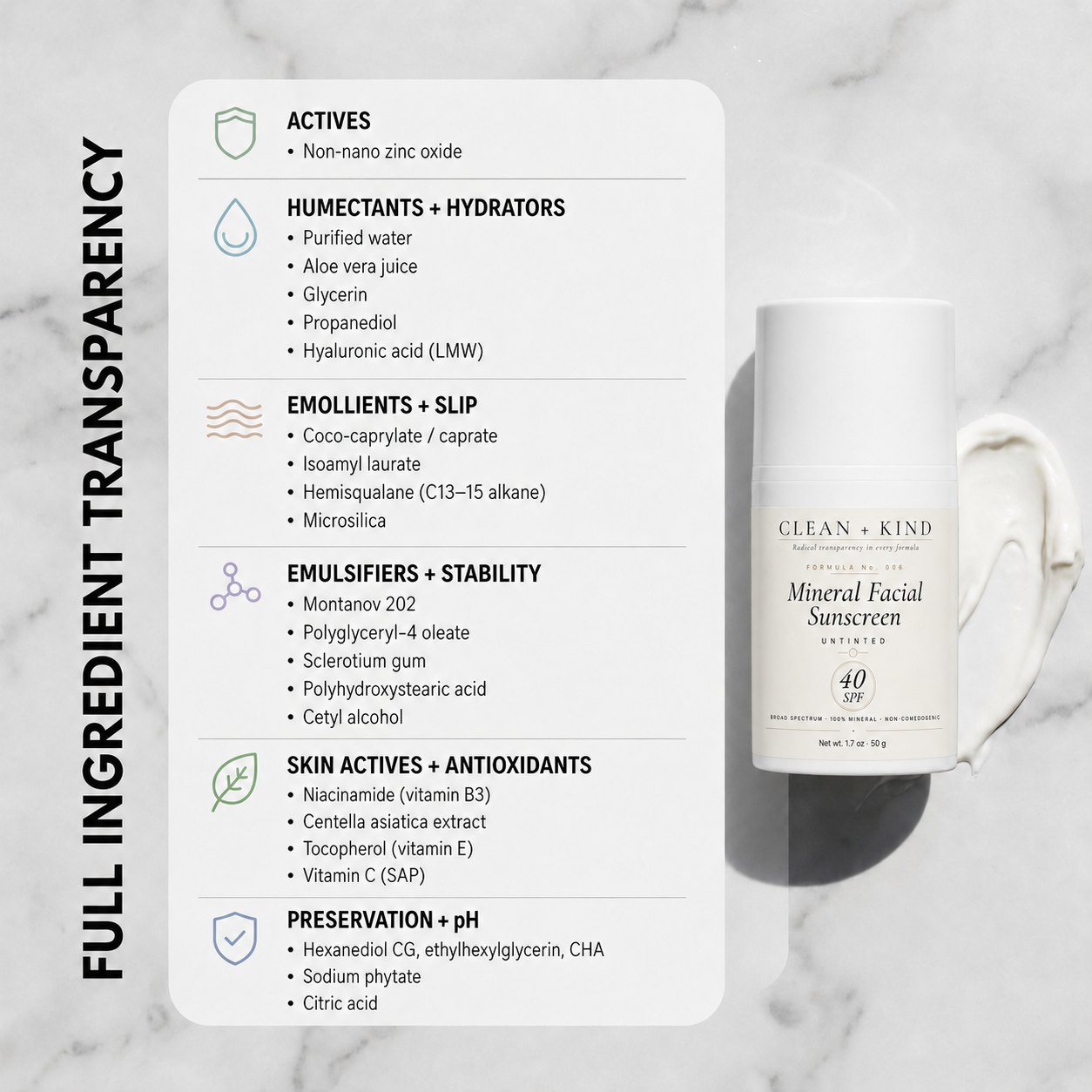 Daily Moisturizing Sunscreen – SPF 40 by Clean + Kind