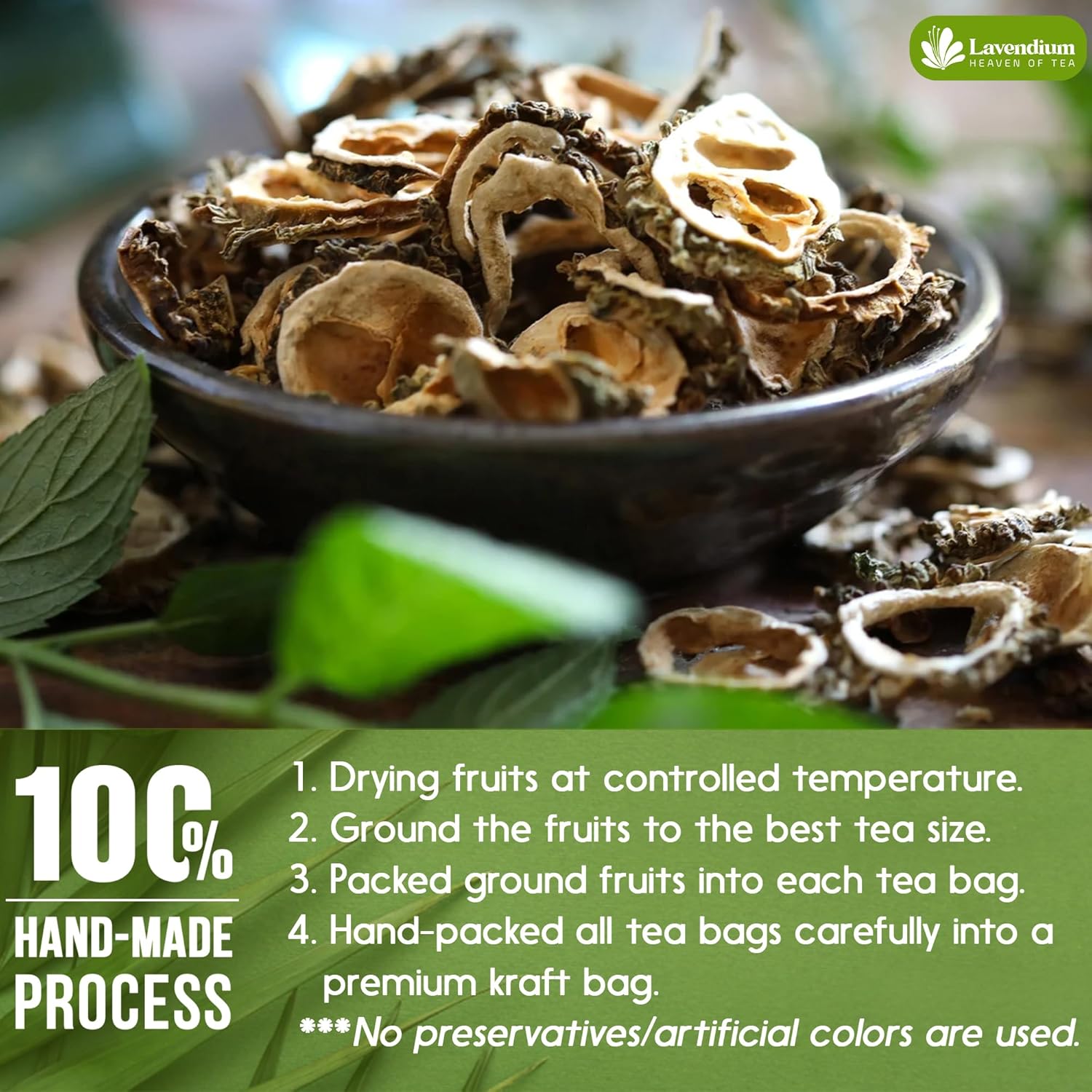 Bitter Melon Tea Bags, 100% Natural, Pure Bitter Melon. Bitter Melon Herbal Tea. Bitter Melon Fruit Tea. No Sugar, No Caffeine, No Gluten, Vegan