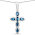 1.02 Carat Genuine London Blue Topaz .925 Sterling Silver Pendant  DestGlow