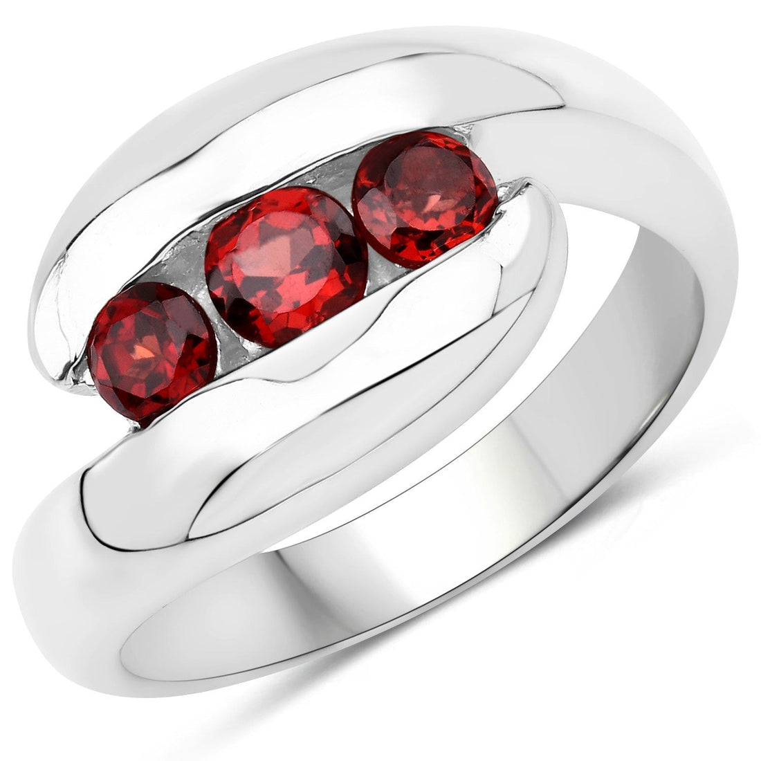0.74 Carat Genuine Garnet .925 Sterling Silver Ring  DestGlow