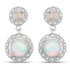 2.27 Carat Genuine Ethiopian Opal and White Diamond .925 Sterling Silver Earrings by Bids.com