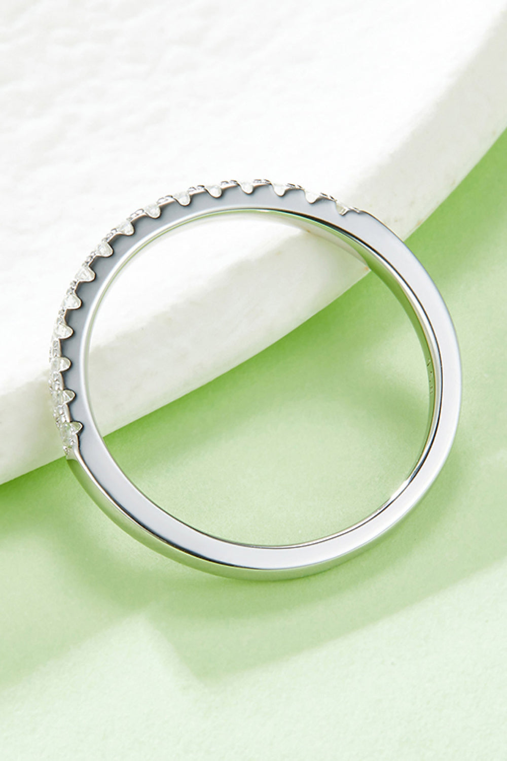 Sparkala™ Platinum-Plated Half-Eternity Ring by Sparkala