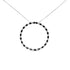 .925 Sterling Silver 3.0 Cttw Alternating Black and White Diamond Open Hoop Circle Pendant Necklace (H-I Color, I3 Clarity) - 18" Inches by Bids.com