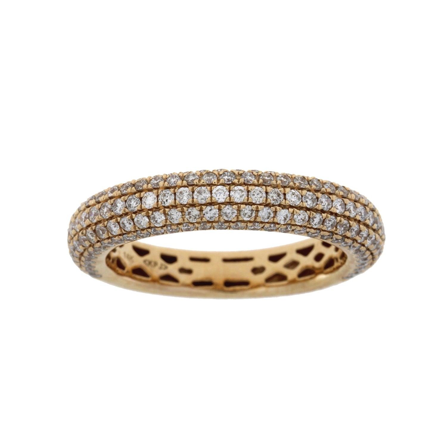 Genuine 1.00ct Diamond Wedding Band Ring 14KT Rose Gold by Bids.com