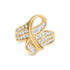14K Yellow Gold 1 1/3 Cttw Channel Set Diamond Bypass Cocktail Ring (J-K Color, I1-I2 Clarity) - Ring Size 7 by Bids.com