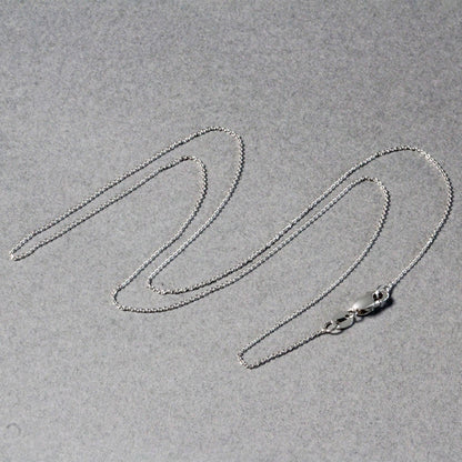 14k White Gold Cable Link Chain 0.5mm  DestGlow