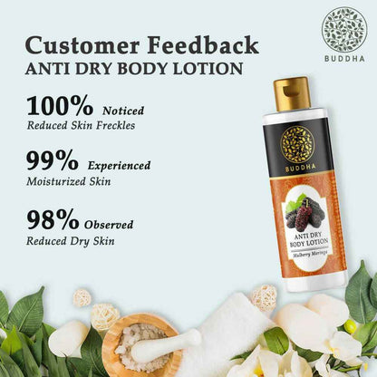 Buddha Natural Anti Dry Body Lotion - Helps Restore Moisture Nourishes &amp; Hydrates Skin