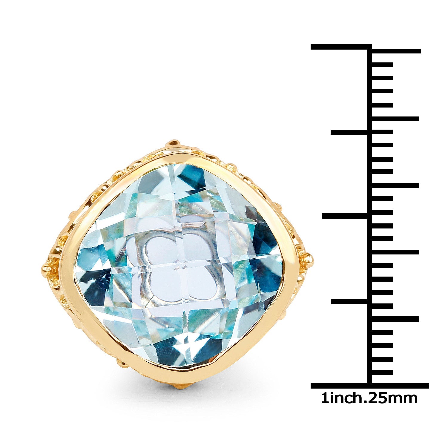12.79 Carat Genuine Blue Topaz .925 Sterling Silver Ring by Bids.com