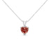 IGI Certified 14K White Gold Martini Set 1.00 Cttw Lab Grown Pink Heart Diamond Solitaire 18" Pendant Necklace (Pink Color, SI2 Clarity) by Bids.com
