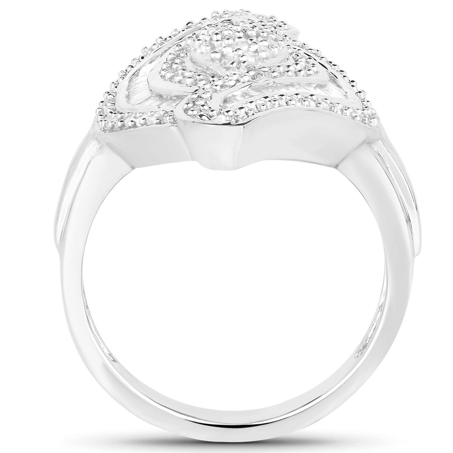 1.22 Carat Genuine White Diamond .925 Sterling Silver Ring by Bids.com
