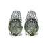 5.25 Carat Genuine Green Amethyst and 0.15 ct.t.w Genuine Diamond Accents Sterling Silver Earrings by Bids.com