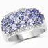 2.76 Carat Genuine Tanzanite and White Topaz .925 Sterling Silver Ring by Bids.com